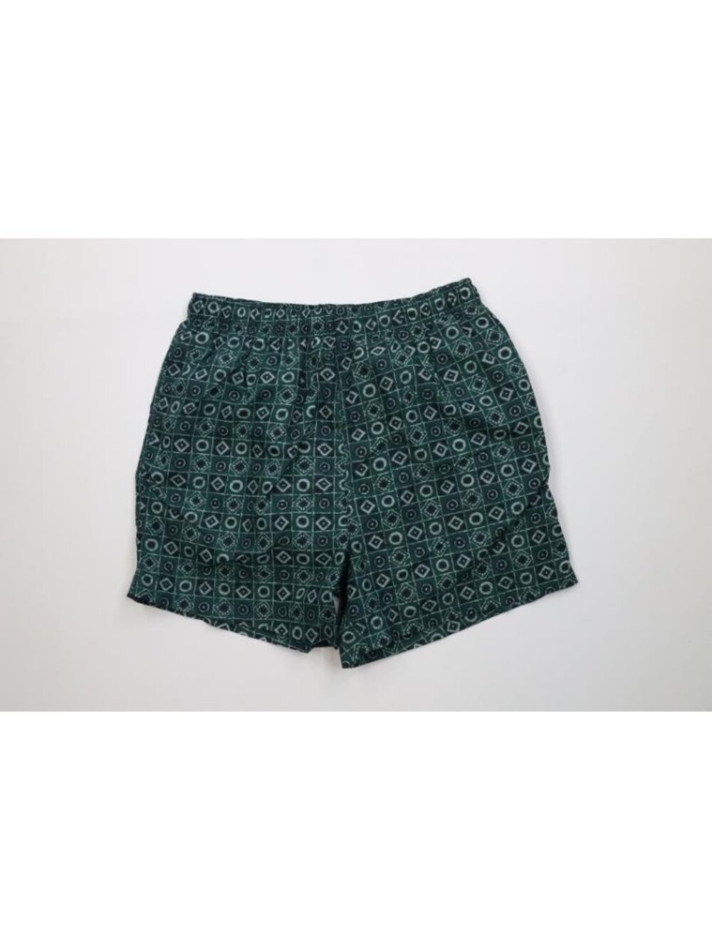Vintage 90s Streetwear Mens Medium Geometric Lined Above Knee Shorts Swim Trunks